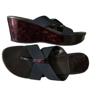 Stuart Weitzman Tortoiseshell Black Platform Shoes